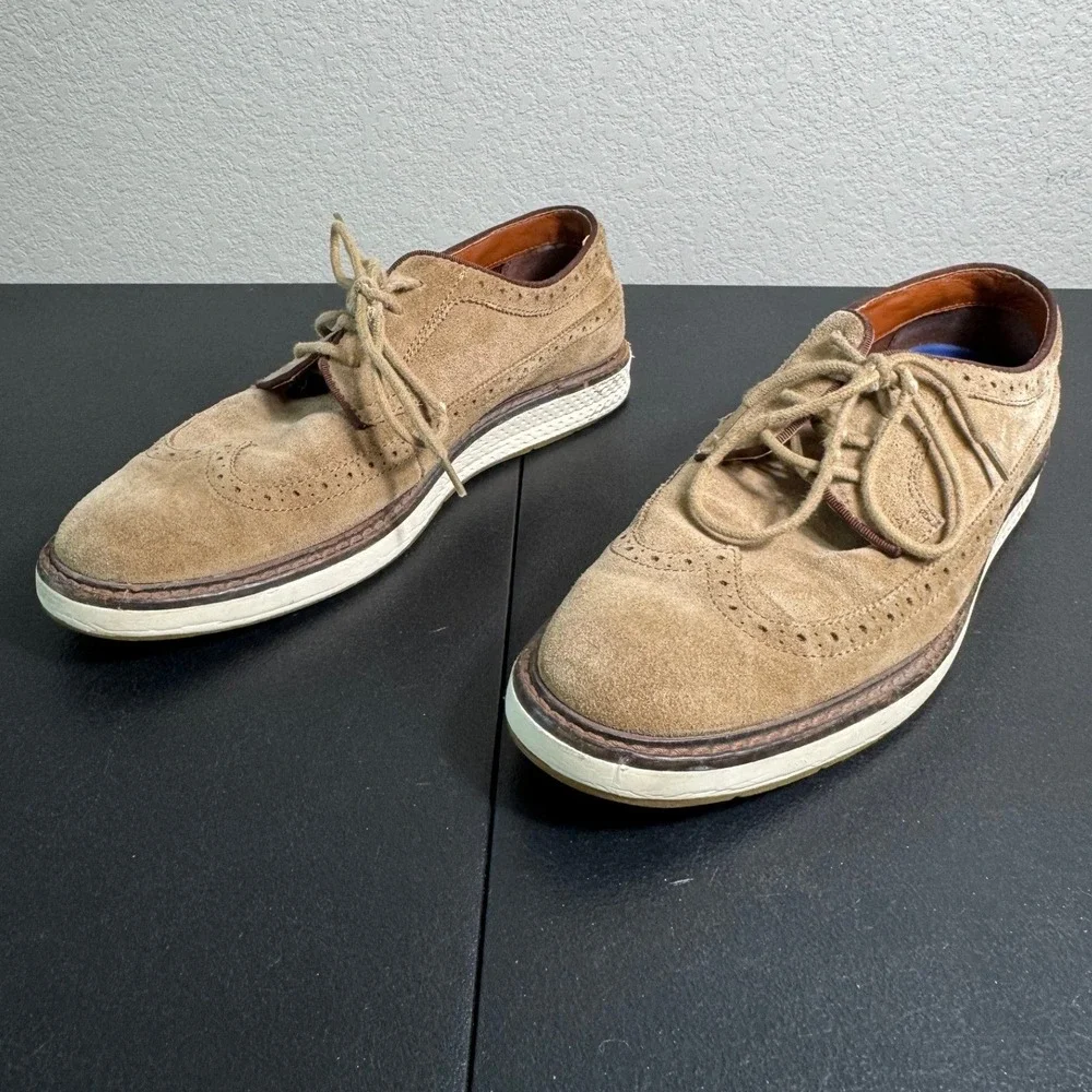 Vince Camuto Edwyn Mens Tan Suede Wingtip Oxford Hybrid Shoes VY-EDWYN Size‎ 9M